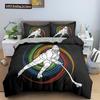 Sport Polyester Duvet Cover Set King Queen Size Bedding Set Sport Player Action On Spin Wheel Graphic Bedclothes Bedroom Decor