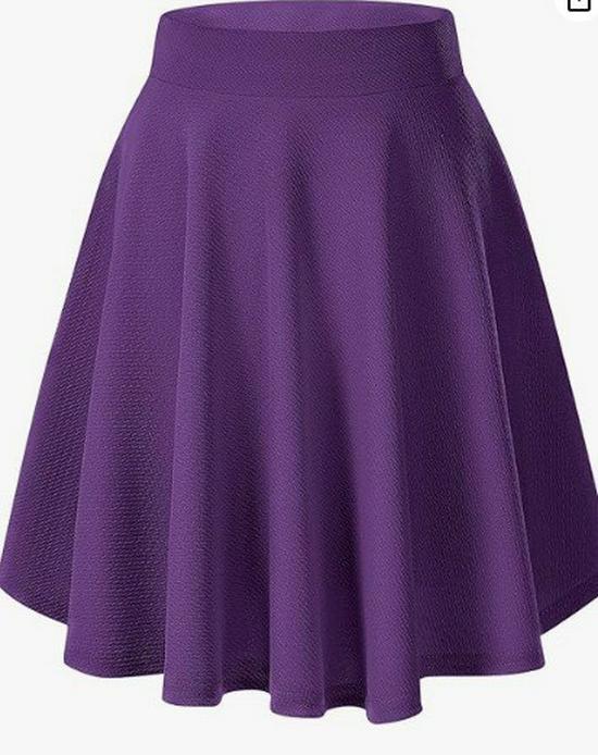 Women's Basic Versatile Elastic Flared Mini Skirt - Casual European & American Style