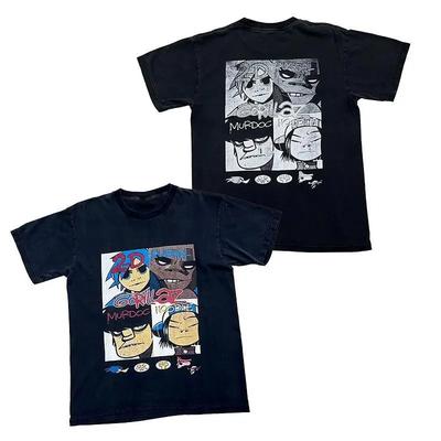 Gorillaz Street Rascals British Virtual Band Rock Vintage High-end Luxury Hot Product Unisex Cotton Oversized Comfortable Cotton