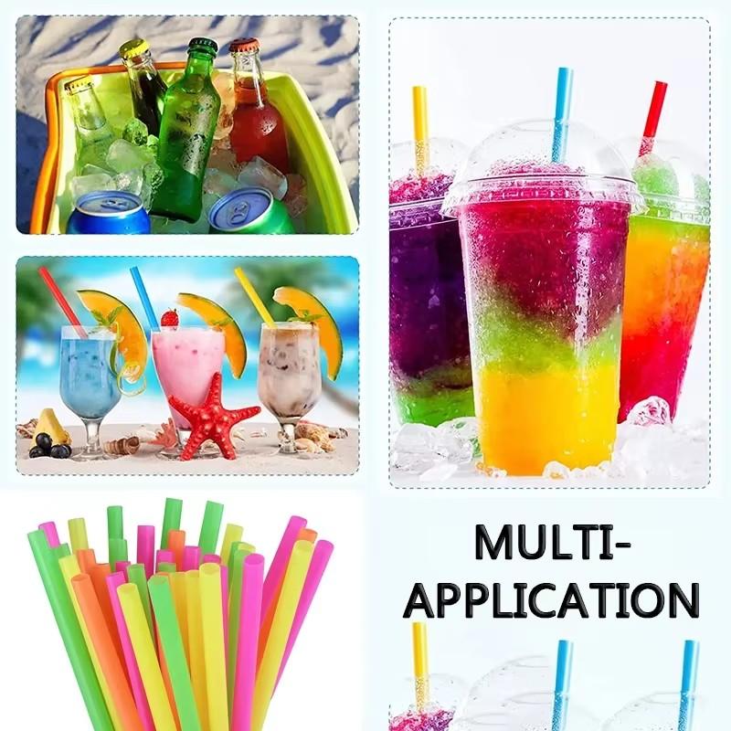 Paie de plastic de unică folosință, colorate, mari, pentru băuturi cu bule de perle, ceai cu lapte, suc, ustensile de bucătărie, bar, consumabile