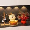 Housewarming Gift: Lucky Cat Key Holder & Shoe Cabinet Ornament for Entryway and Living Room