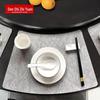 Danshi Zhiyuan Chinese Style Leather Fan Placemat