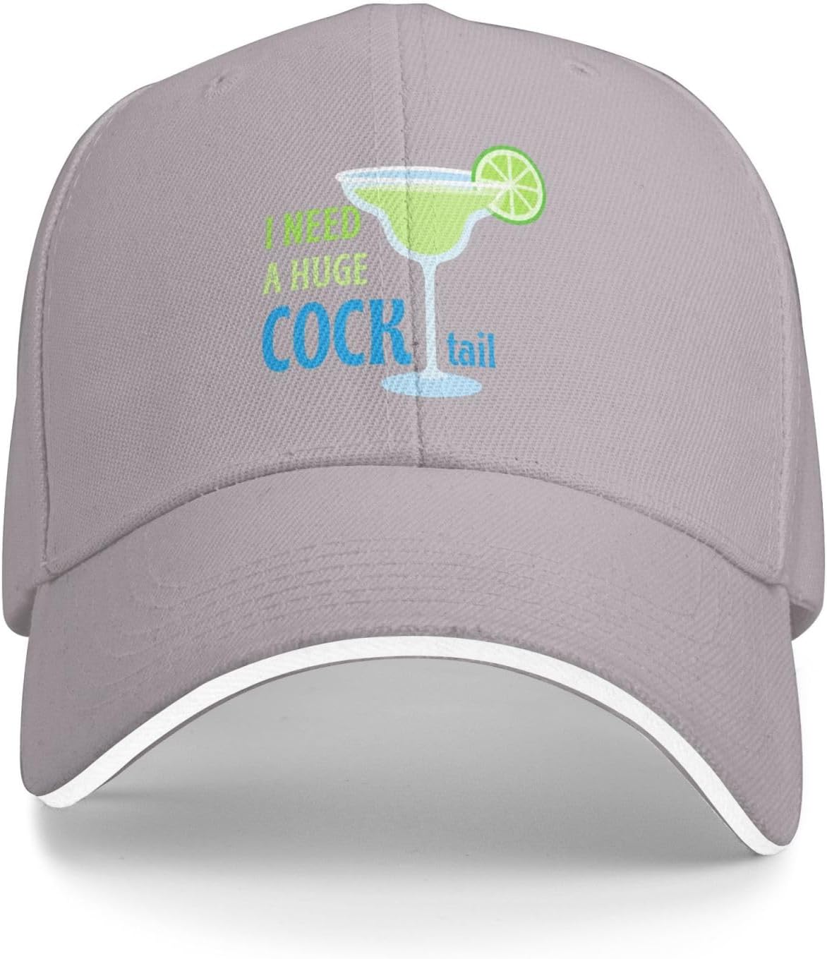 

I Need A Huge Cocktail Margarita Funny Drinking Baseball Cap Polyester Adjustable Outdoor One Size