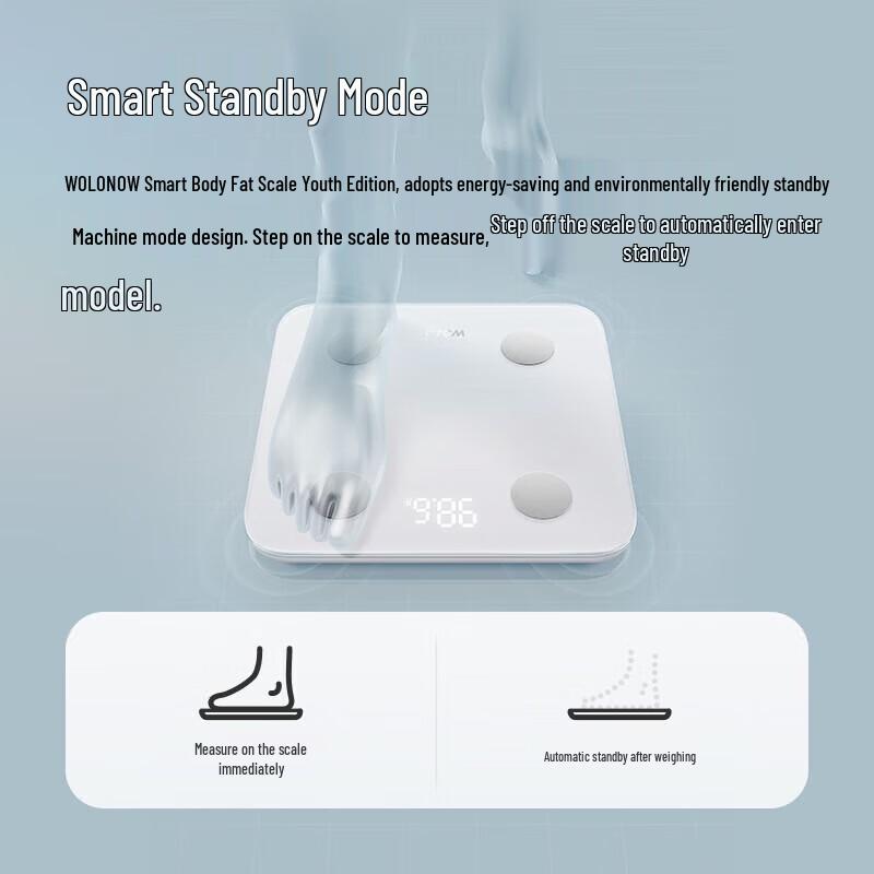WOLONOW Rechargeable Smart Body Fat Scale
