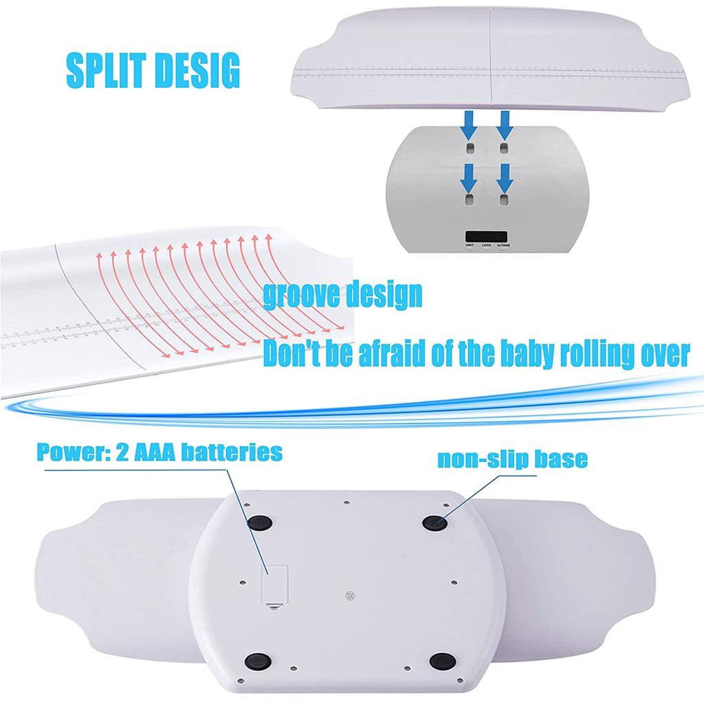 for Smart Baby Scale Infant Digital Scale Pound Ounces Kilogram Weighing Mode Height Chart Sensitive Sensor Scale for Ki