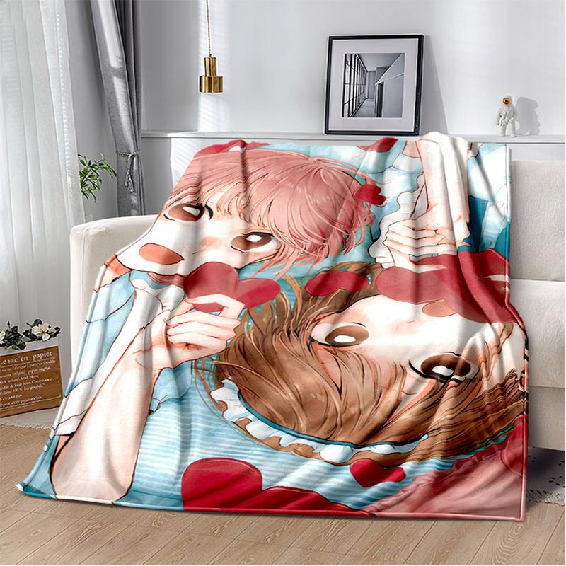 3D Cartoon Blue Box Ao No Hako Love Anime  Blanket,Soft Throw Blanket for Home Bedroom Bed Sofa Picnic Travel Office Cover Kids