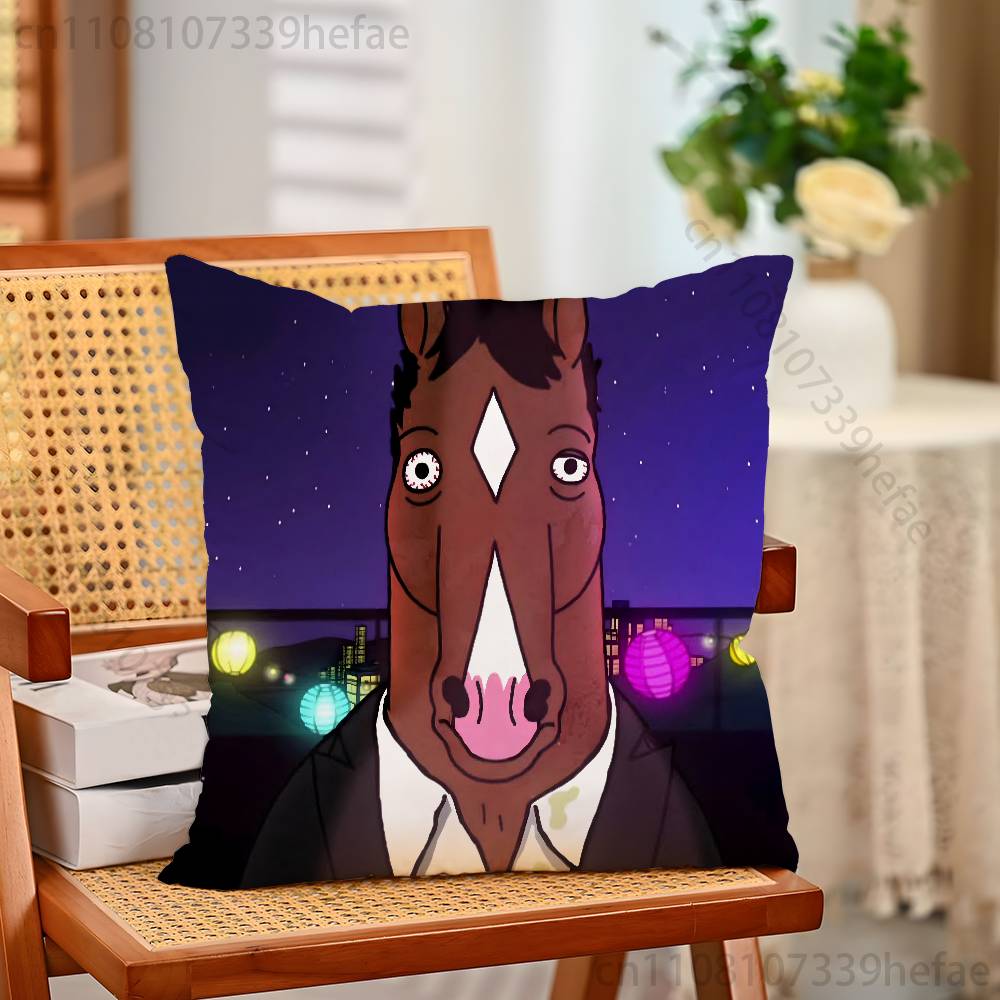 BBoJack HHorseman Pillow Cases for Bedroom Living Room Sofa Home Decor Polyester Cushion Cover with Zipper