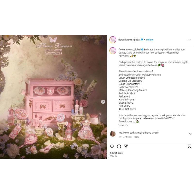 Flower Knows - Midsummer Fairytales Embossed Five-Color Makeup Palette - 03