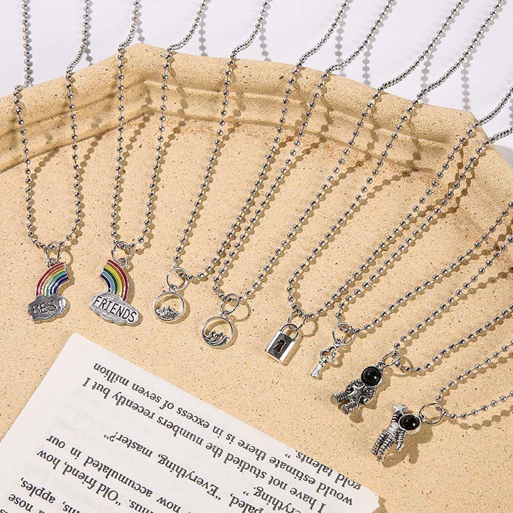 

Magnetic Friendship Jewelry Girls Couple Necklace Zinc Zinc Alloy Korean Style Necklace Women Clavicle Chain 06-Without magnet