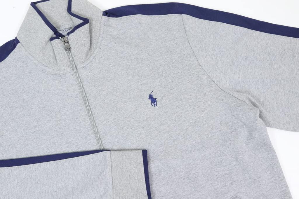 Polo Ralph Lauren Jersey Jacket with Embroidered Pony Size Men's Full-Zip Logo, 0102847-L [Used]