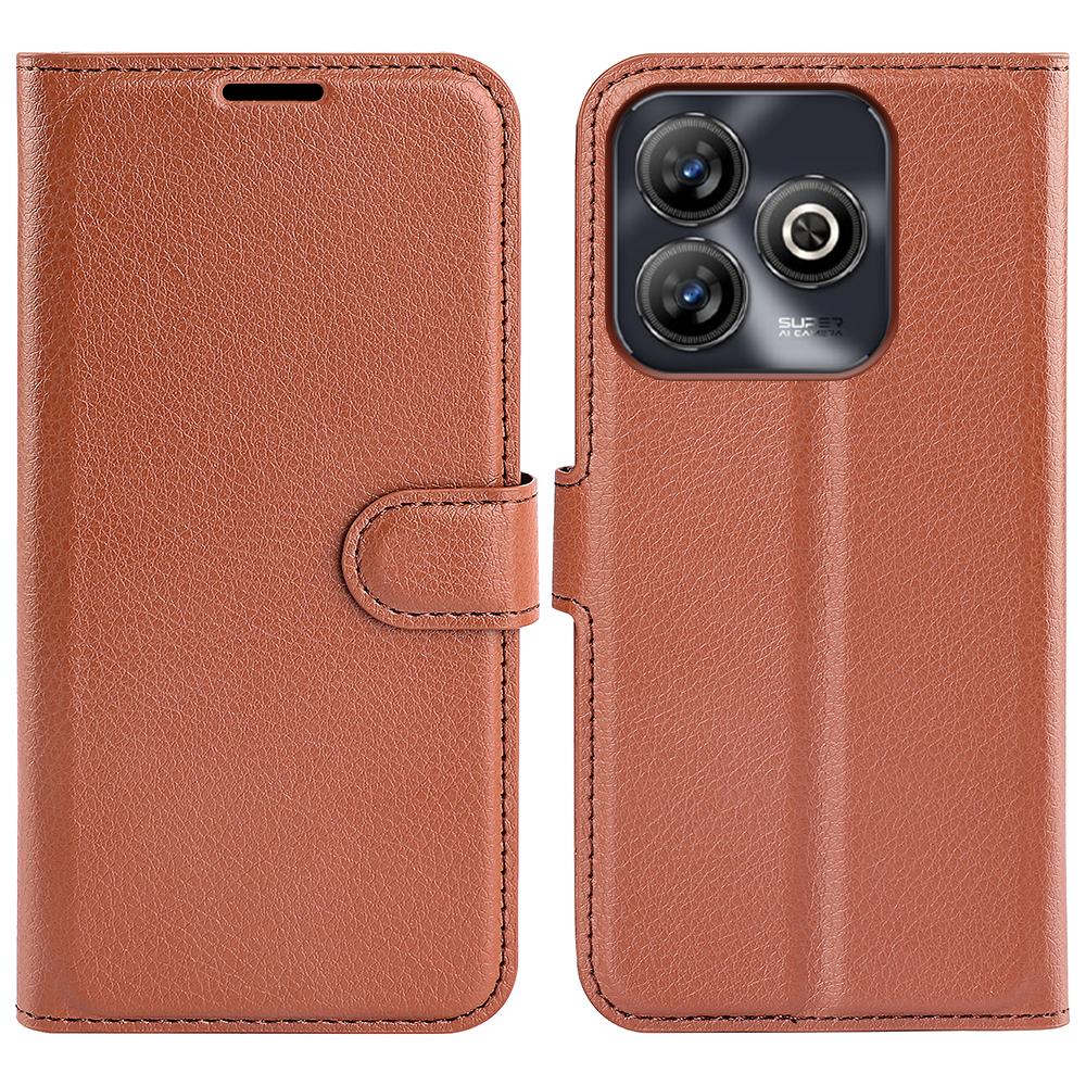 For ZTE Blade A75 4G Case Litchi Texture Shockproof Leather Wallet Phone Cover