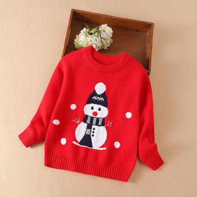 Maglione per bambine in maglia Pullover Abbigliamento Autunno Inverno Morbido Abbigliamento in lana 2024 Felpe di Natale Ragazzi Pupazzo di neve Outfit