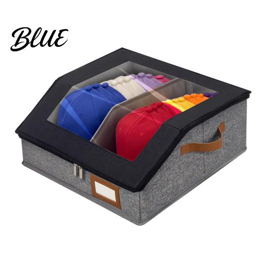 Clear Hat Storage for Closet Organizer with Window Lid Flip Top Access Design