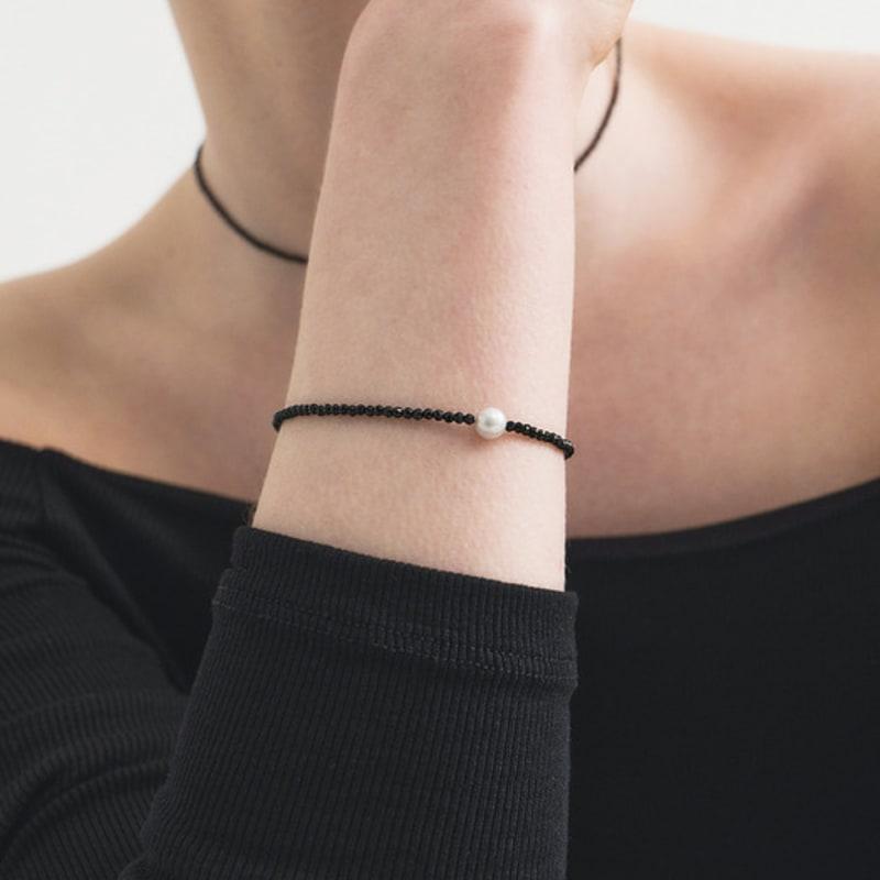 Itslome Pearl Point Spinel Bracelet_black