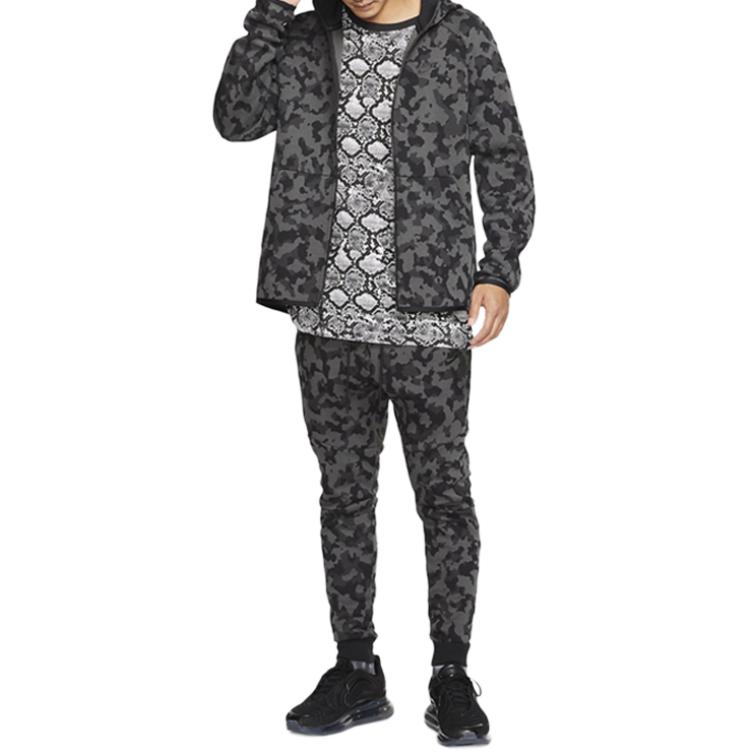 Nike Camo Zip-Up Hoodie Herren Hoodies Schwarz-Camo CJ5976-010