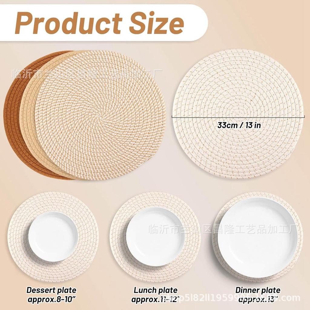 Tappetino Isolante Termico Intrecciato Minimalista Moderno Tovaglietta Sottobicchiere per Tavola da Cucina Quotidiana per Uso Domestico