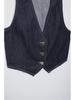 Women's European & American Style Sleeveless Denim Vest and Wide-Leg Pants Set