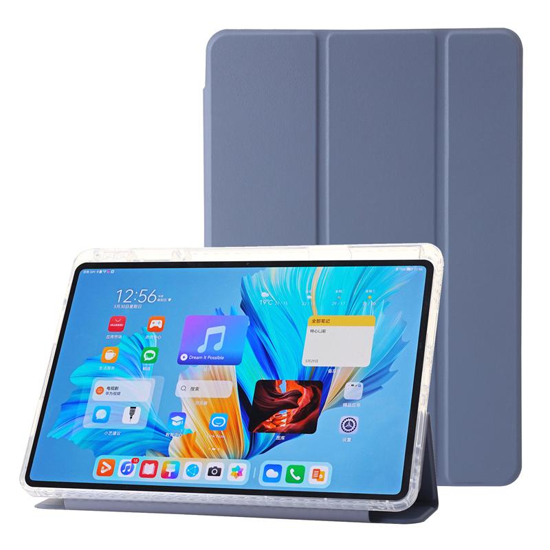 Luxury Transparent Flip Leather Tablet Case for Huawei MatePad 11.5 S 11.5S Case with Pen Holder Acrylic Clear Back Tablet Shockproof Protect Cover