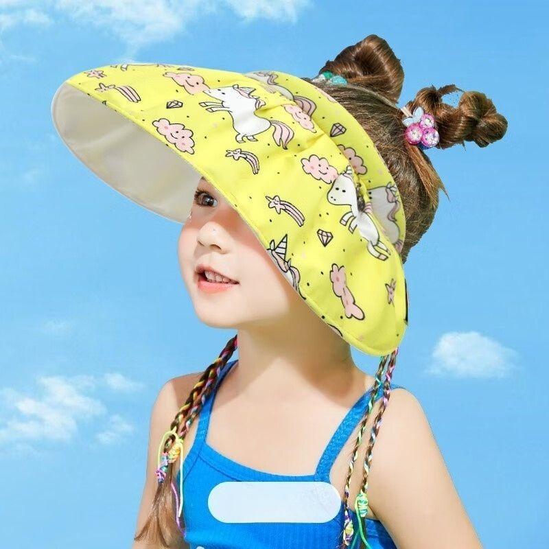 Children's Sunscreen Hats for Girls, Thin Style for Summer, Baby Sun Hats, Boys' Sun Hats, Empty Top