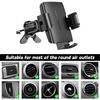 Support Téléphone Voiture Universel, Rotation 360° Réglable Ajustable Stable - Noir