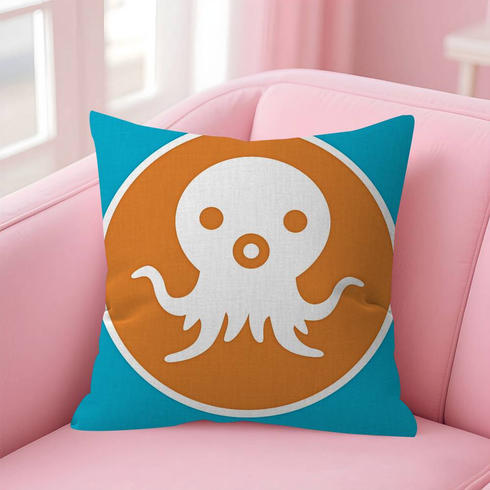 Bblue Octonauts Logo Personalized Pillow Dust Cover Bedroom Kids Party Decoration Pillowcase Birthday Children Gift