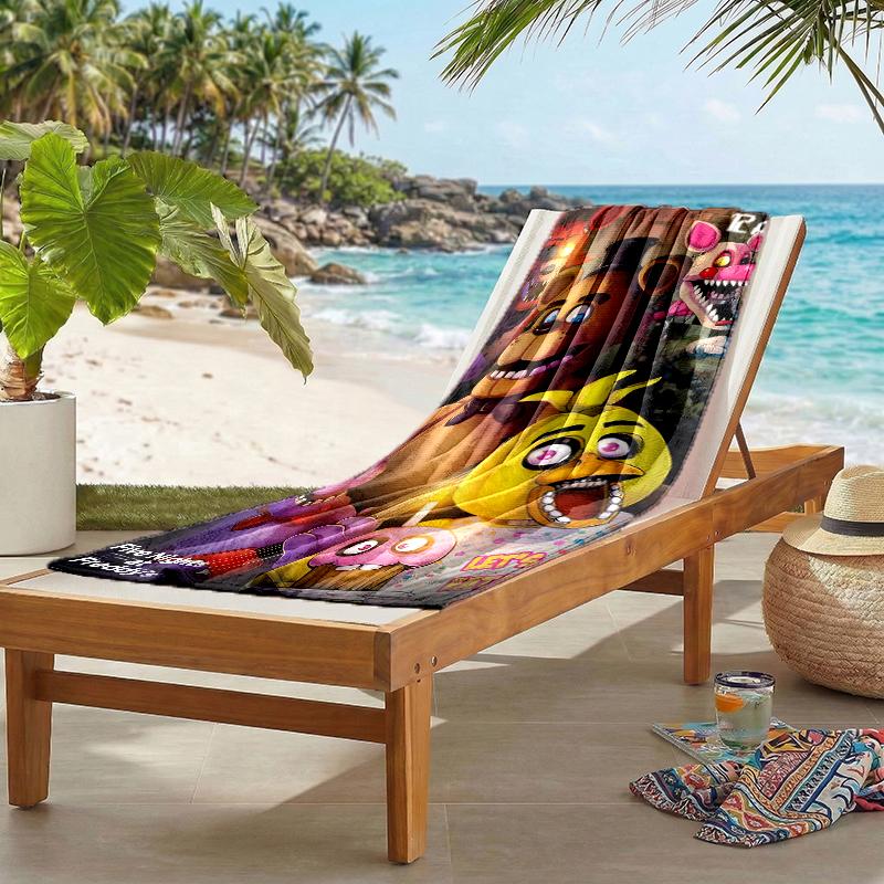 Freddy Bear Fashion Beach Towel: Ideal for Summer Adventures Soft, Absorbent and Quick Drying Suitable for Swimming and Bathing