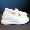 Women Sneakers  Genuine Leather Breathble Vulcanized Shoes Platform Shoes White Slip on Casual White Shoes  Mujer