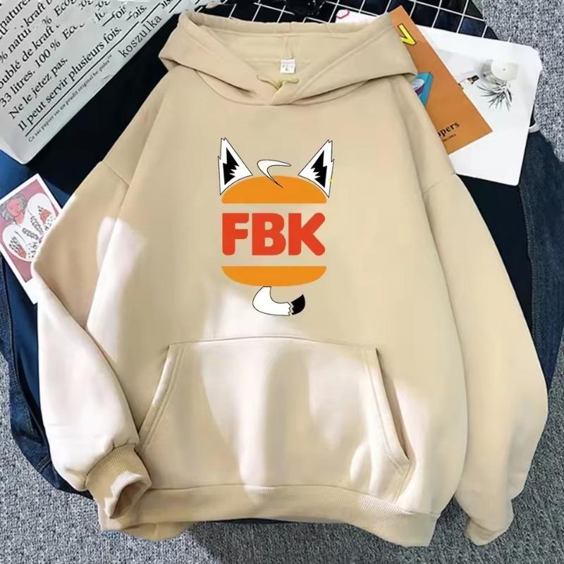 

Shirakami Fubuki Fox Burger Hoodie Anime Hololive Hoodies Winter Women Spring Autumn Tops Unisex Sweatshirt Harajuku Sudade 3XL бежевый