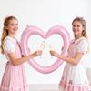 2/3/4/6 Pack of Heart-Shaped Aluminum Foil Balloons, 40inch Hollow Heart Balloons, Suitable for Valentine's Day, Birthday Parties, Weddi