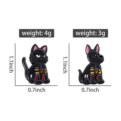F1 Cat Dog Enamel Pins Cartoon Black Animals Brooches Lapel Badges Clothes Fun Game Jewelry Gift for Kids Friends