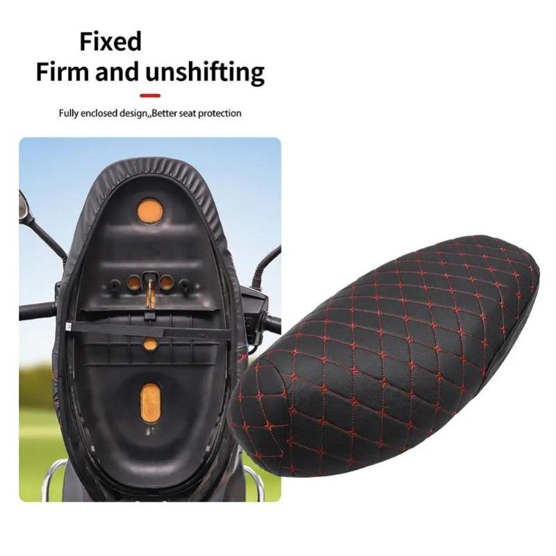 Motorcycle Seat Cover Thickened Waterproof Anti-skid Seat Protection 3D Faux Leather Seat Pad Protective Cover for Motorcycle.
