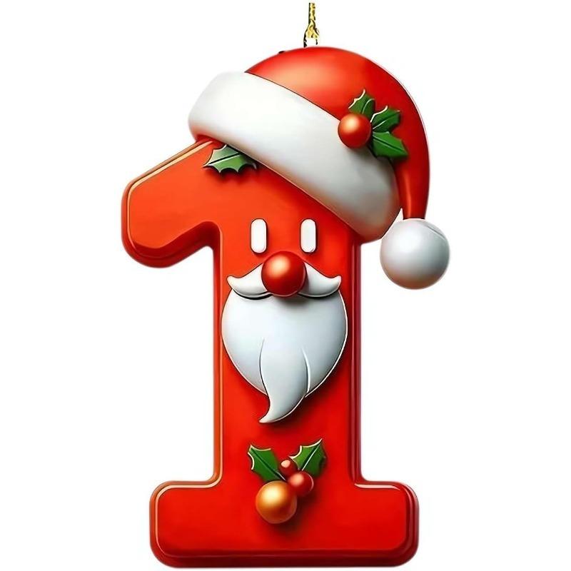 1 ks Digitální přívěsek Vánoční dekorace Vánoční stromek Závěsné ozdoby DIY Domácí nástěnná dekorace Nový rok Navidad Školní taška Příslušenství