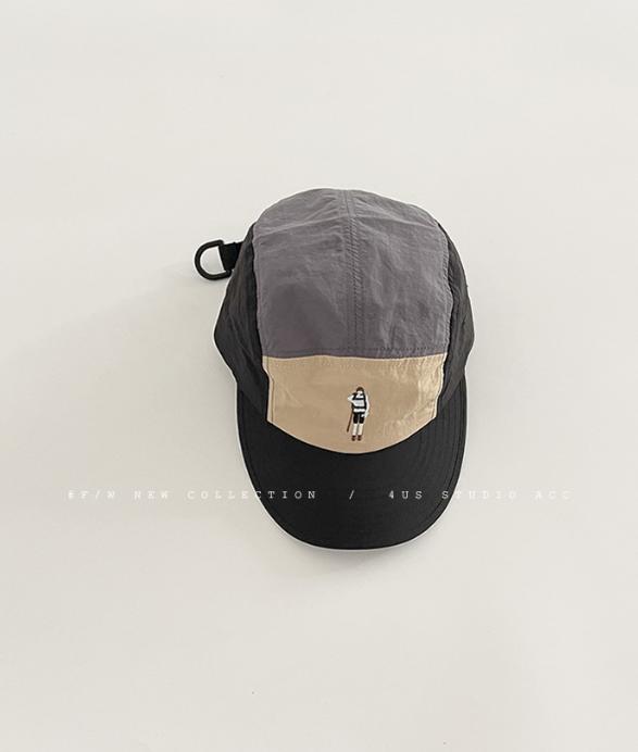 

Color Block Baseball Cap Summer Vintage Cartoon Shadow Print Unisex for Men Women Casual Outdoor Sun Hat Lightweight Breathable Adjustable чёрный