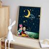 Disney Cartoon Diamond Painting Mickey and Minnie Moonlit Campfire Camping Healing Illustration 5D DIY Art CrossStitchKitMosaicEmbroideryHomeDecorGift
