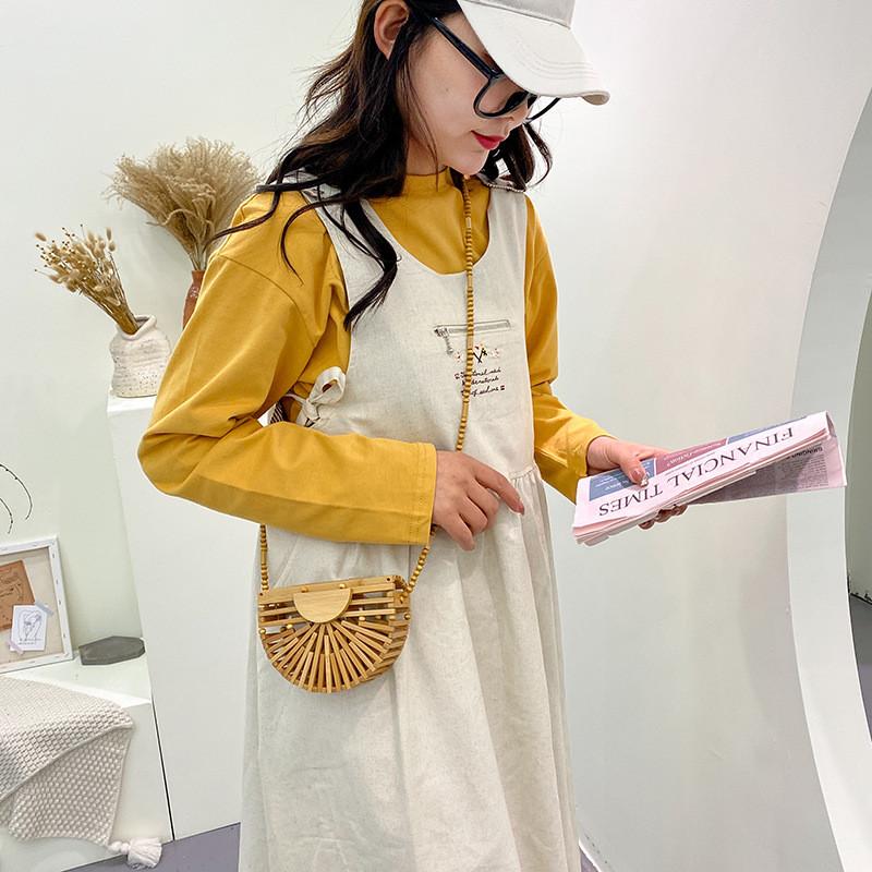 Woven Straw Bag For Women With Openwork Design Perfect For Beach And Casual Outings