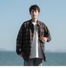Men's Retro Plaid Long Sleeve Shirt - Spring/Autumn Casual Jacket