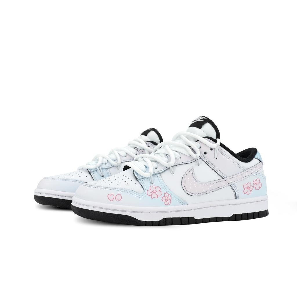 Nike Dunk Monkey Mischief, Cherry Blossom Jelly Abrasion Resistant Low top Skateboard Shoes Unisex White Blue Pink DD1503-101(team1369-)