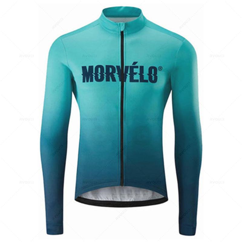 Morvelo Autumn T Men Long Sleeve Bike Clothing Uniform Maillot Ropa De Ciclismo Sports Bicycle Bib Pants 2026 Autumn Breathable Cycling Suit