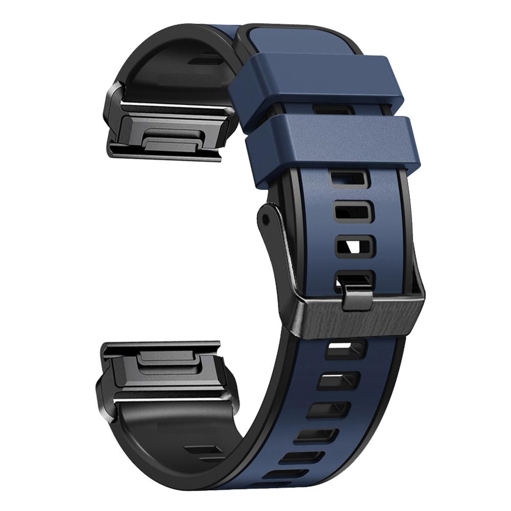 For Garmin Tactix 7 Pro/Tactix Delta Replacement Wristband Quick Release Dual-color Soft Silicone Sport Watch Band
