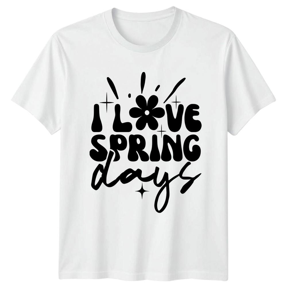 I Love Spring Days TShirt Groovy Flower Nature Birthday Gift For Him And Her S