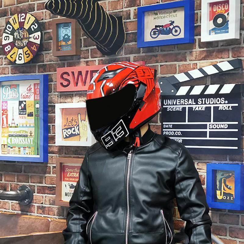 JIEKAI Flip-Up Motorcycle Helmet Women Couples Dual Lens Full Face Scooter Riding ABS Material