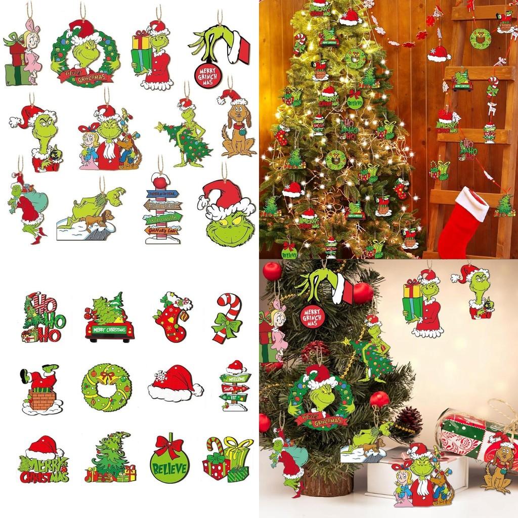 Santa The 12pcs Hat Pendant Xmas Tree Hanging Decoration Home Party Gift
