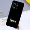 PERSONALISED INITIALS Name BLACK For Xiaomi Redmi Note 12 11 10 9 Pro 9S 10S 11S 12S Phone Case For Redmi 12 9C 10C 12C 13C
