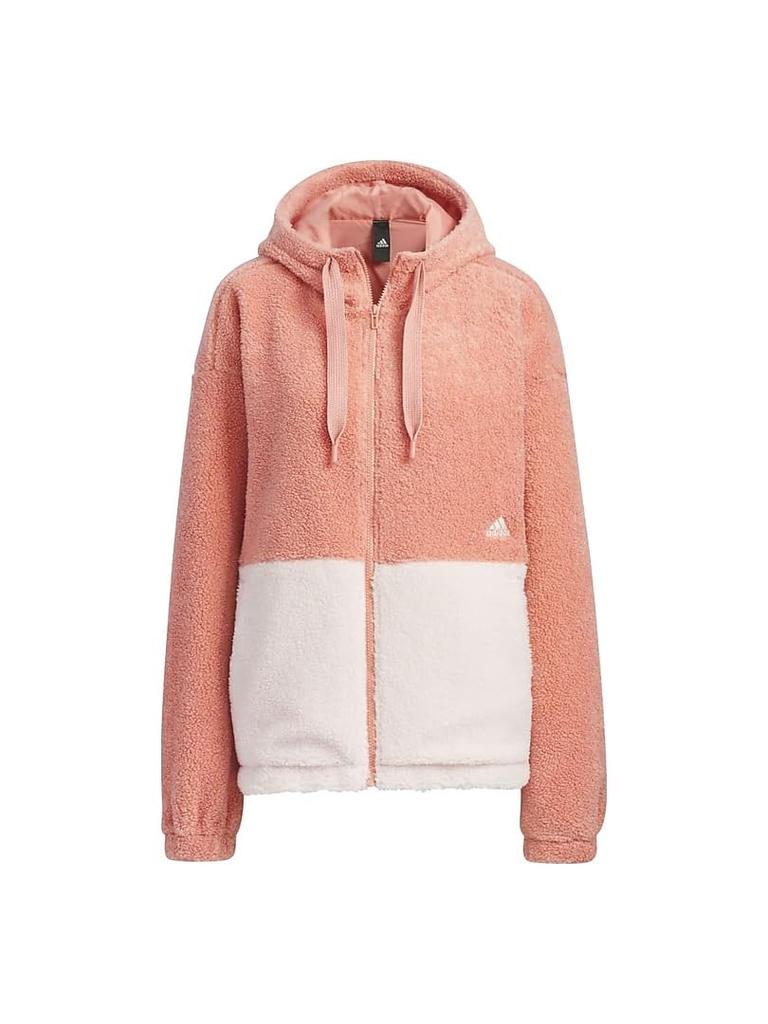Jacket Color Block Loose Fit Vest of Full Zip Jacket IEH74 Wonder Quartz [Adidas] Women's Clay/Wonder (IK9864) J/L