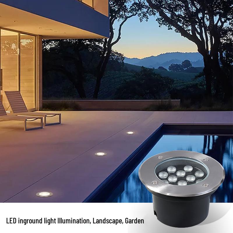 Low Voltage 12V-24V Outdoor LED In-Ground Light: Waterproof, Stainless Steel for Parks and Courtyards
