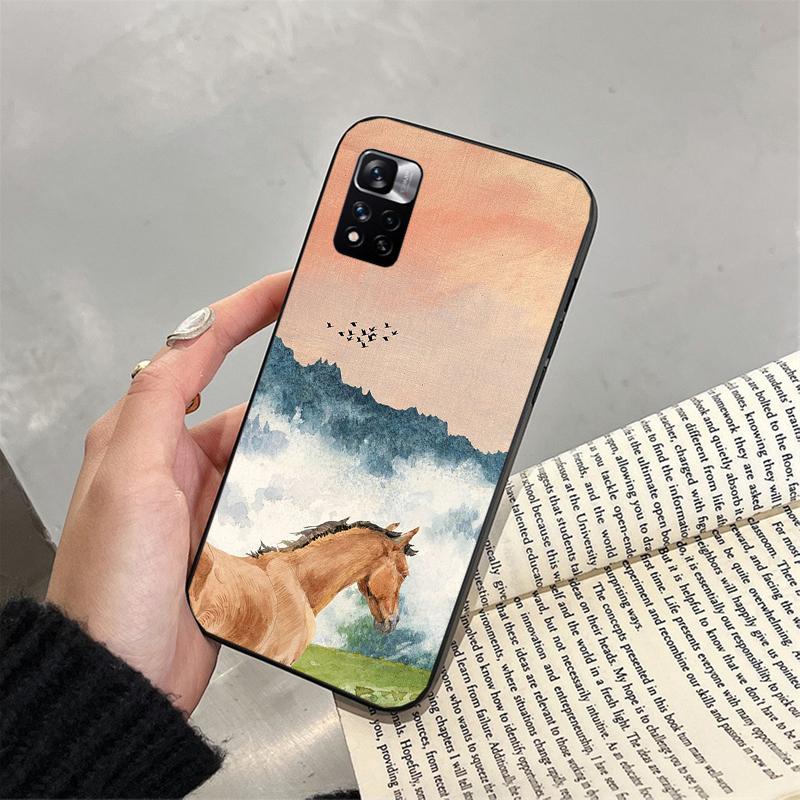 Phone Case For Xiaomi Poco C71 15T 14T Pro Redmi note 15 14 14 13 Pro Redmi A5 15C 13C foal Horse