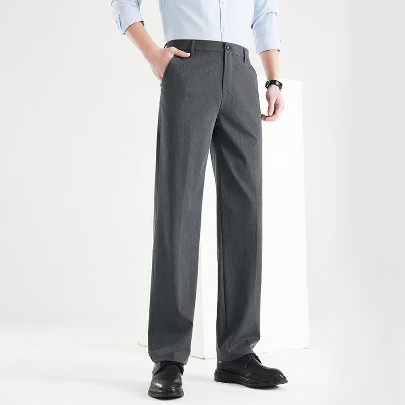 Fengmao Men's High-Elastic Draping Business Casual Trousers