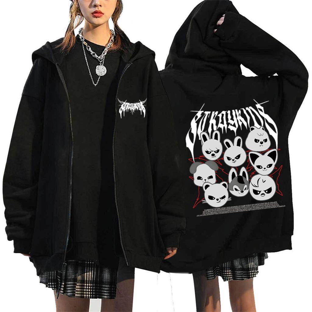 Women's Fashionable Comfortable Casual Long-Sleeved Printed Zip-Up Sweatshirt