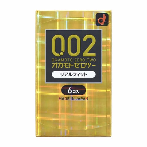 OKAMOTO Okamoto Condoms Zero Two 0.02mm Polyurethane (PU) Real Fit 6 Pieces