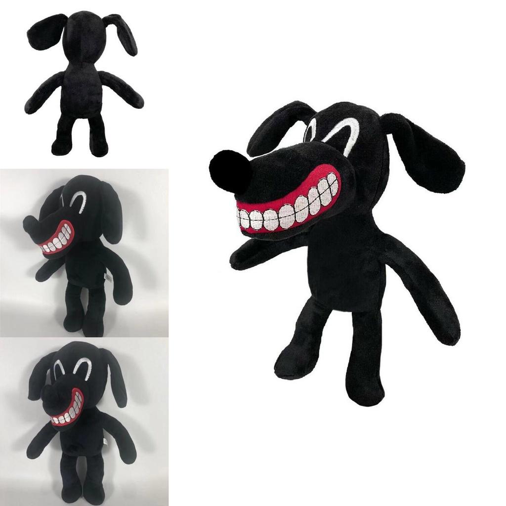Adorable Siren Head Series Horror Black Dog Plush Stuffed Doll For Kids And Adults